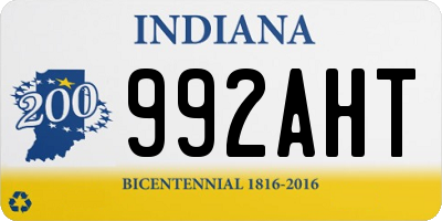 IN license plate 992AHT