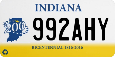 IN license plate 992AHY