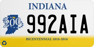 IN license plate 992AIA