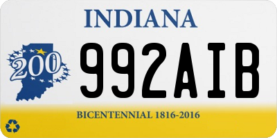 IN license plate 992AIB