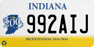 IN license plate 992AIJ