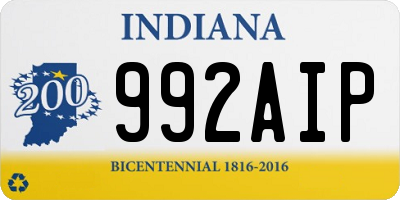 IN license plate 992AIP