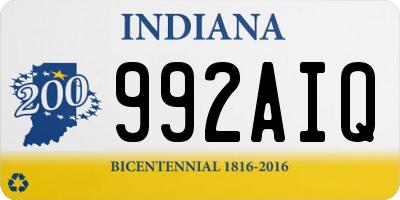 IN license plate 992AIQ