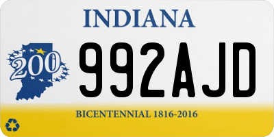 IN license plate 992AJD