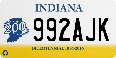 IN license plate 992AJK