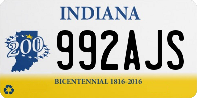IN license plate 992AJS