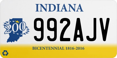 IN license plate 992AJV