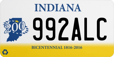 IN license plate 992ALC