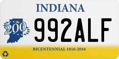 IN license plate 992ALF