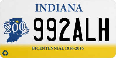 IN license plate 992ALH