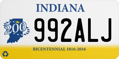 IN license plate 992ALJ