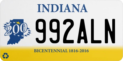 IN license plate 992ALN