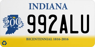 IN license plate 992ALU