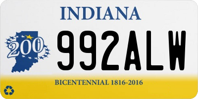 IN license plate 992ALW