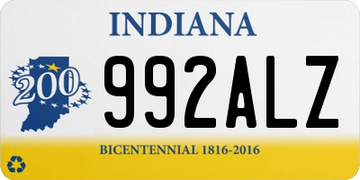 IN license plate 992ALZ