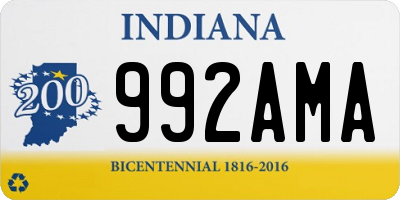 IN license plate 992AMA