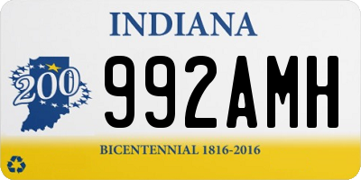 IN license plate 992AMH