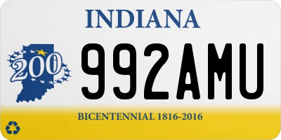 IN license plate 992AMU