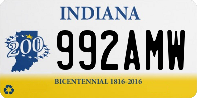 IN license plate 992AMW