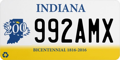 IN license plate 992AMX