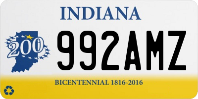 IN license plate 992AMZ