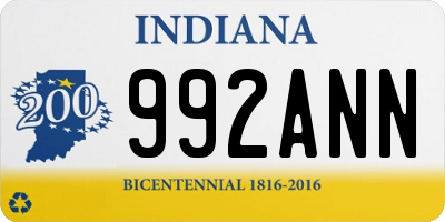 IN license plate 992ANN