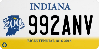 IN license plate 992ANV