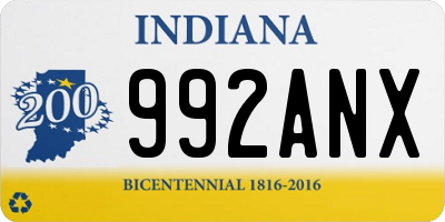 IN license plate 992ANX