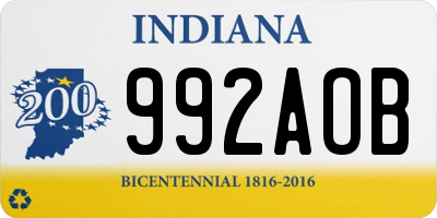 IN license plate 992AOB