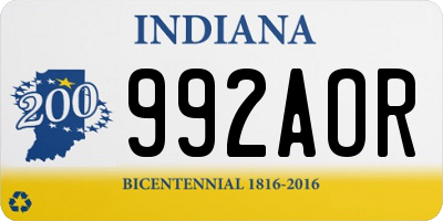 IN license plate 992AOR