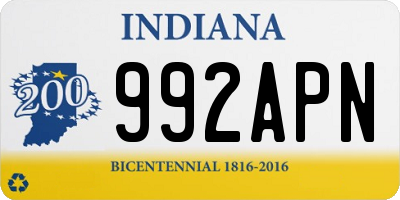 IN license plate 992APN