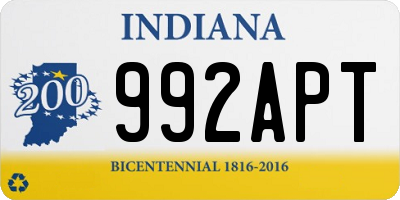 IN license plate 992APT