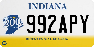 IN license plate 992APY