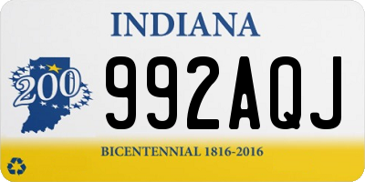 IN license plate 992AQJ
