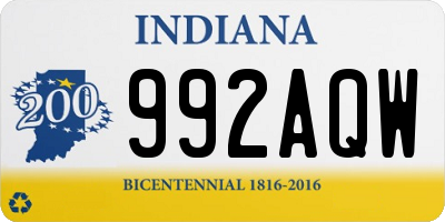 IN license plate 992AQW