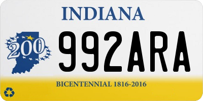 IN license plate 992ARA