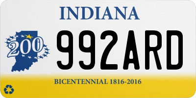 IN license plate 992ARD