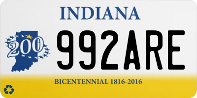 IN license plate 992ARE