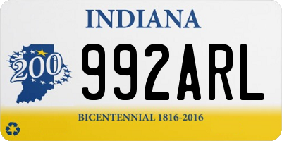 IN license plate 992ARL