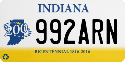 IN license plate 992ARN