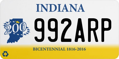 IN license plate 992ARP