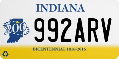 IN license plate 992ARV