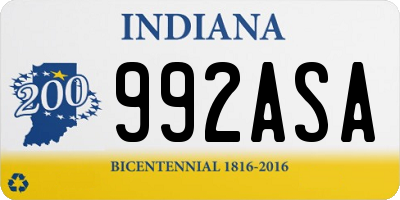 IN license plate 992ASA