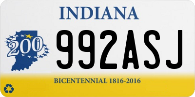 IN license plate 992ASJ