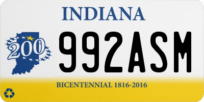 IN license plate 992ASM