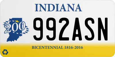 IN license plate 992ASN