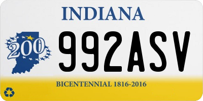 IN license plate 992ASV