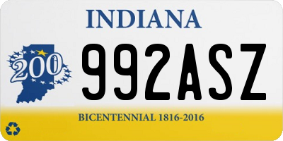 IN license plate 992ASZ