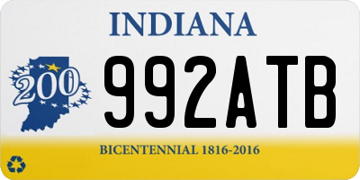 IN license plate 992ATB