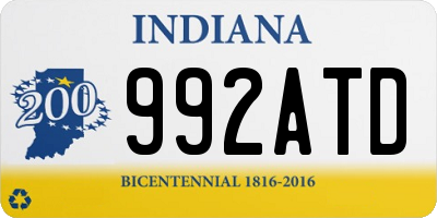 IN license plate 992ATD